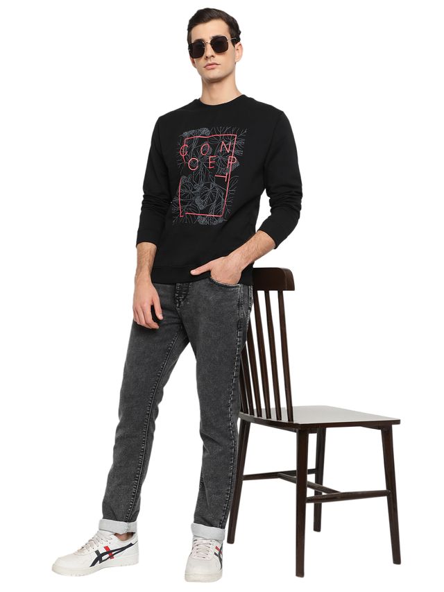 Mens Winter Sweatshirt Soft Cotton Full Sleeve Warm Casual Sweatshirt for Cold Weather