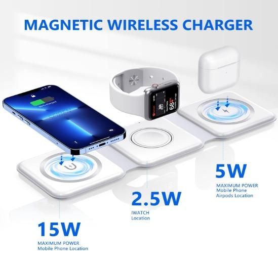 3 in 1 Magnetic Foldable  Wireless Charger